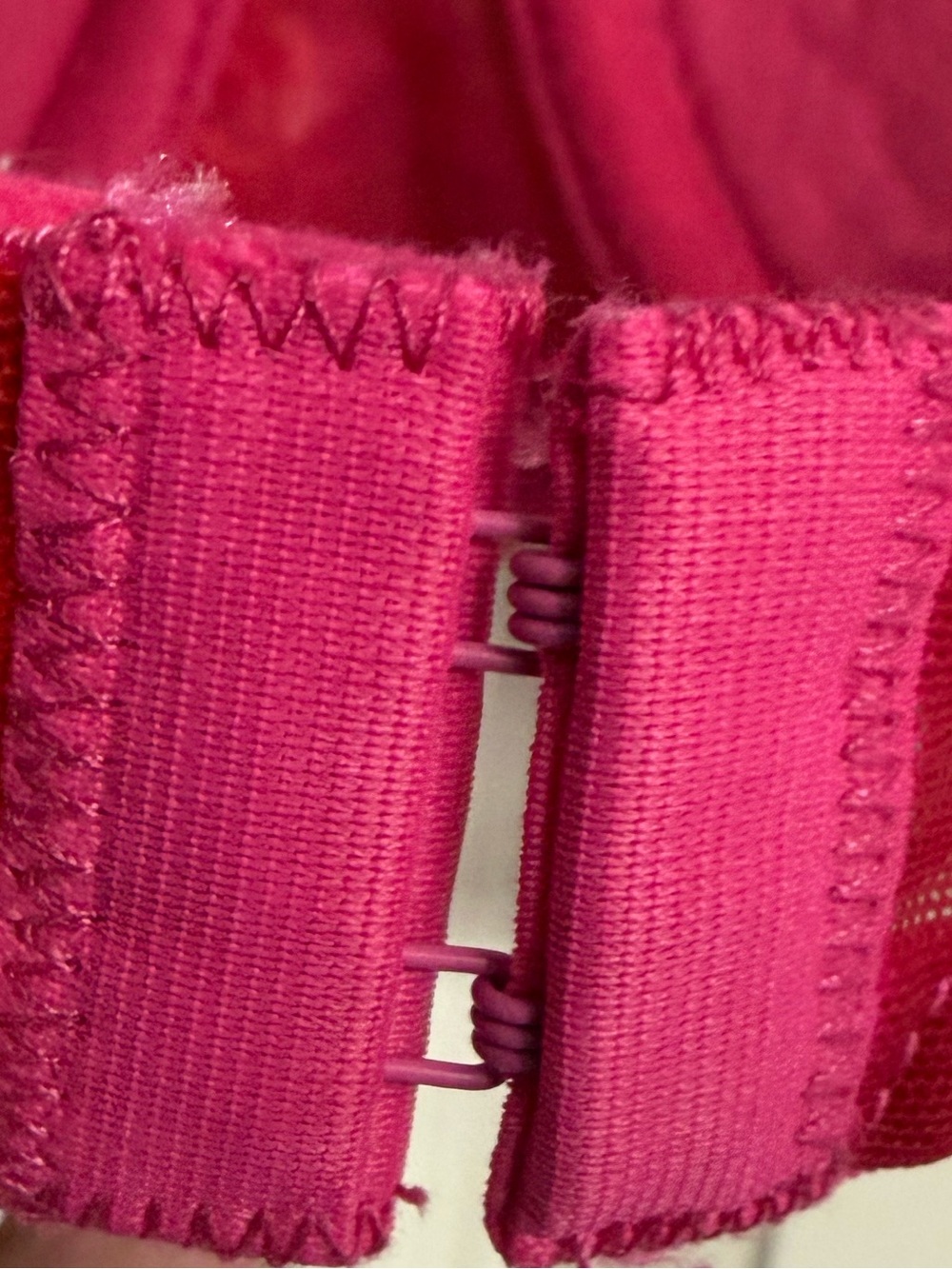 Roselle Size 34C Lined Fuchsia Embroidered Underwire Bra with Orange Accent - Picture 9 of 10